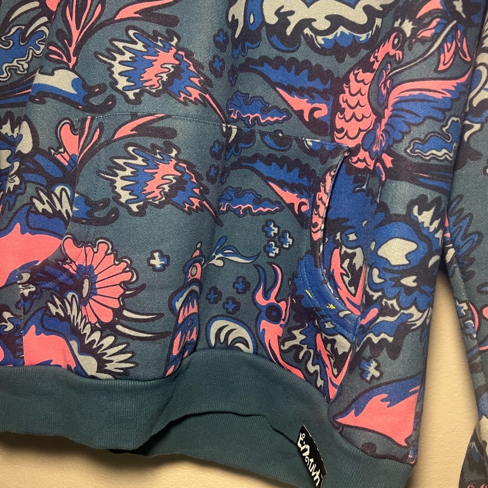 Pink Dolphin Blue and Pink Graphic Hoodie - Picture 3 of 6